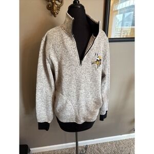 Minnesota Vikings 3/4 Zip Pullover Men's Size M